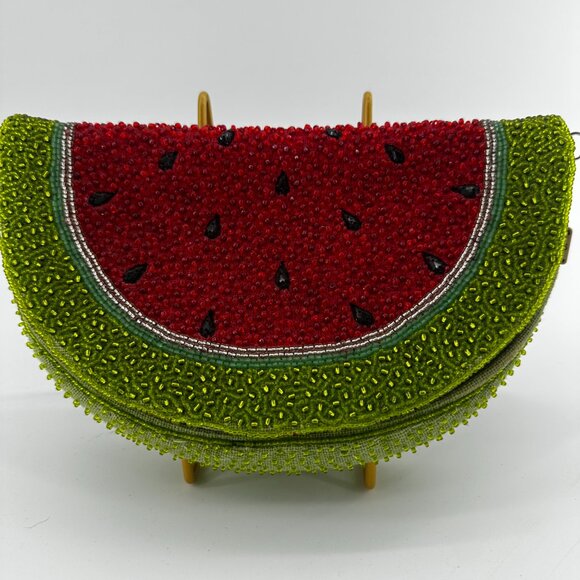 Mary Frances Summer Slice Beaded Watermelon Crossbody Bag - Picture 3 of 7